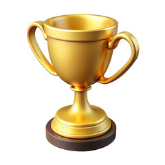 3d icon high resolution asset  gold cup isolated on white