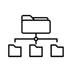Folder Directory Structure Outline Icon
