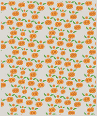 Citrus slices fresh seamless pattern lemon lime  grapefruit orange fruit  summer food illustration isolated on white background