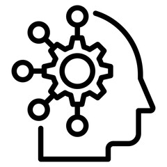 Critical thingking icon in vector illustration