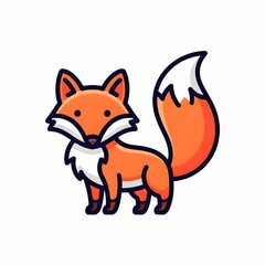 Obraz premium Cute Cartoon Fox