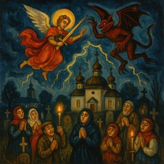 Angel Protects the Village Church