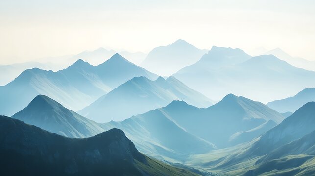 Misty mountain range landscape scenic view wallpaper background nature photography stock image mountain peaks