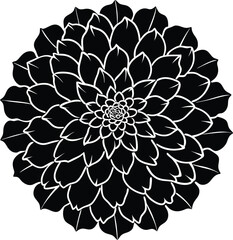 Layered Marigold Petal Vector with Traditional Floral Shape