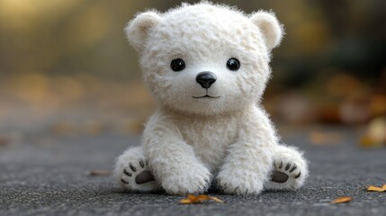 Adorable little polar bear toy