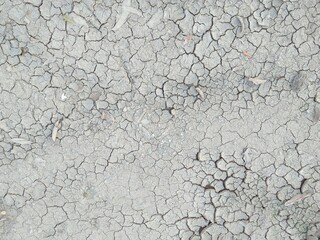 Dry cracked earth texture during drought season