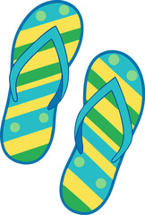 colorful sandals Illustration