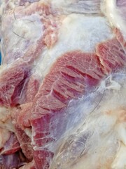 Raw mutton meat. Organic goat meat for making barbecue, grill, curry etc