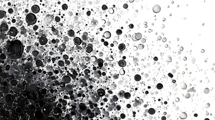 Obraz premium Abstract black and white ink blob texture background