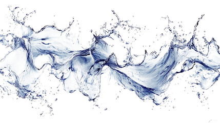 Obraz premium Abstract blue water splash on black background