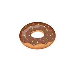Sweet donut with chocolate icing