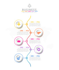 Vector business Presentation Connecting Steps Infographic Template