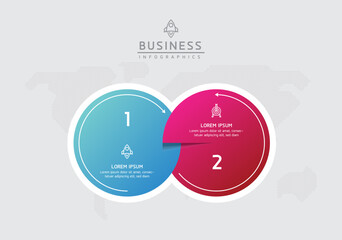 Vector business Presentation Connecting Steps Infographic Template