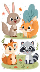 Naklejka premium Cartoon Animal Collection