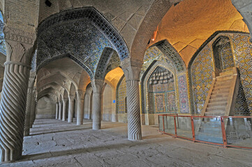 Vekil Mosque, located in Shiraz, Iran, was built in the 18th century.