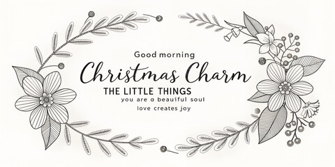 Christmas Charm Inspirational Quote Illustration