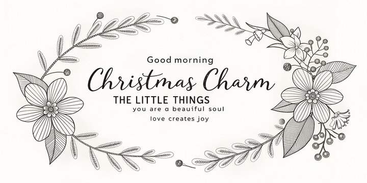 Christmas Charm Inspirational Quote Illustration