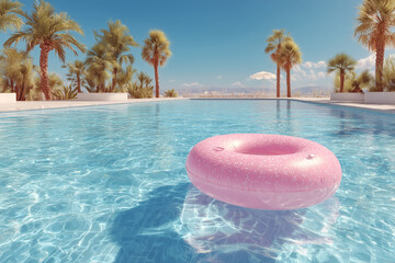 Obraz premium swimming pool in tropical resort