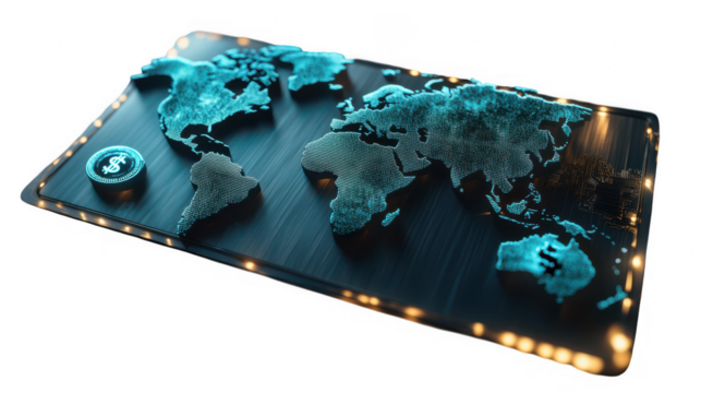 Global digital finance worldwide monetary transactions