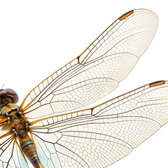 Close-up of Dragonfly Wings Intricate Details and Delicate Veins