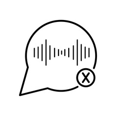 Editable speech recognition, voice scan vector icon.