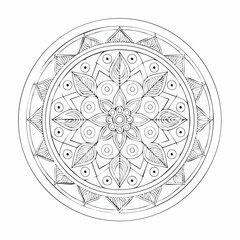 Spiritual Isometric Monochrome Tapestry Colorful Peace Mandala Art Illustration with Intricate Patterns and Spiritual Design for Meditation and Decoration