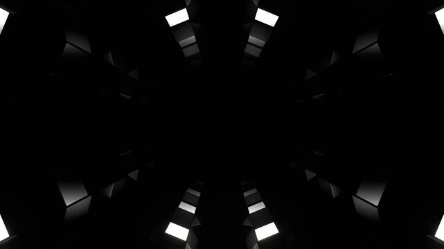 White Slow Strobe Type Rotation Tunnel Background VJ Loop in 4K
