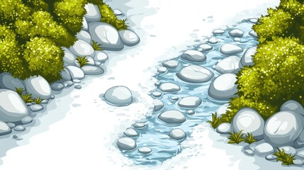 A serene mountain stream