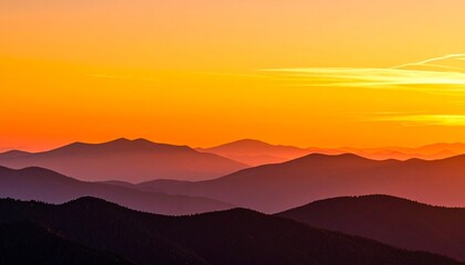 Fototapeta premium Sunset Sky Over Rolling Hills