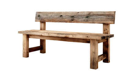 Rustic Bench Amidst Nature's Embrace: A weathered wooden bench, seemingly sculpted by the hands of time, rests invitingly in the embrace of a tranquil outdoor setting, beckoning a moment of serenity.