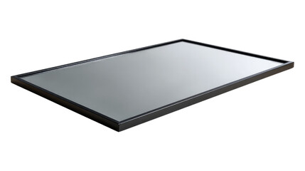 Mirror with a Reflective Surface: A close-up shot of a sleek, modern mirror featuring a reflective surface, showcasing clean lines and minimalist design.