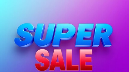 Super Sale 3D Graphic.