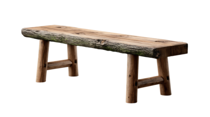Rustic bench with Wood Texture: A simple yet sturdy wooden bench made from weathered wood stands as a testament to timeless craftsmanship. showcasing natural beauty and minimalist design.