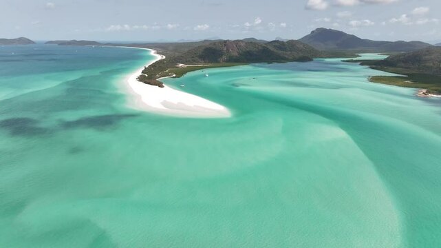 Aerial Drone Footage of Whitehaven Beach, Queensland, Australia