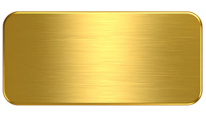 Download shiny gold metal plate texture background for graphic design isolated on transparent background