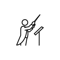 Obraz premium Conductor leading an orchestra with baton in hand