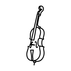 Fototapeta premium Vector icon of a violin in a minimalist style representing music