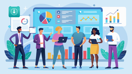 Team collaboration with data analysis and presentation