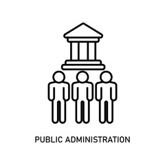 Icon a public administration, isolated against a clean background.