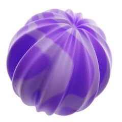 Abstract Purple Swirled Sphere Design Element for Backgrounds