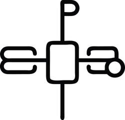 signal switch for electronics technology and interface design isolated on white background