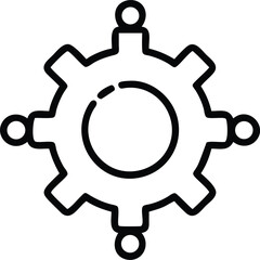 settings gear icon isolated on white background