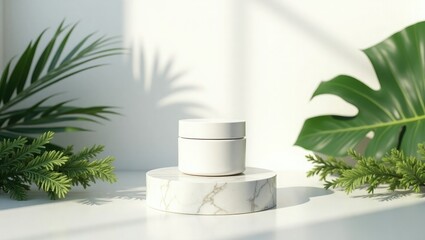 cosmetic cream on a white background