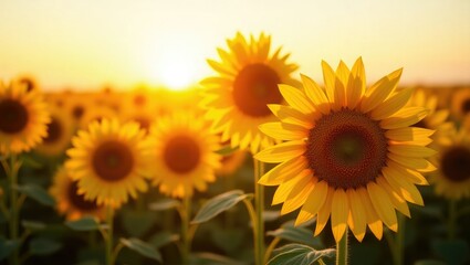 Obraz premium sunflower field in summer