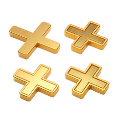 Obraz premium Golden Crosses: Texture and Design Variations