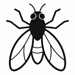 Blackfly outline icon on white background