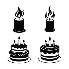 Birthday silhouette bundle 