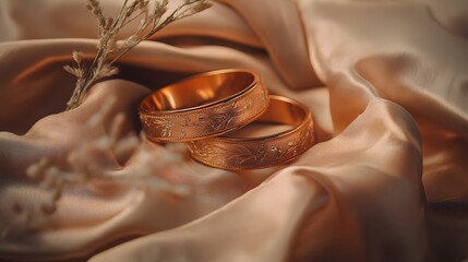 Two matching bracelets resting on a soft fabric with romantic ambiance