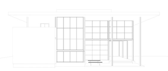 3D illustration of building project