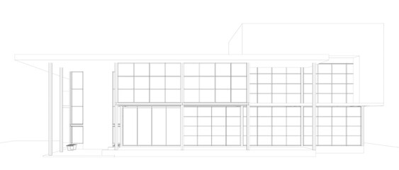 3D illustration of building project